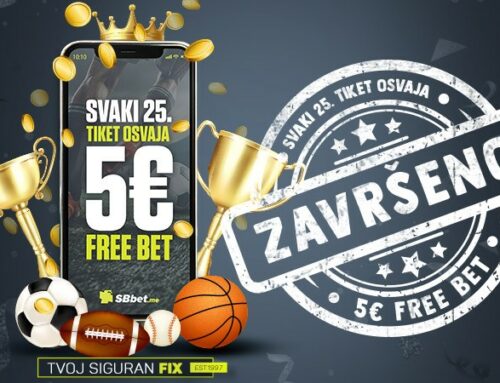 Svaki 25. Tiket Osvaja 5EUR Freebet