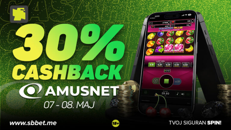 AMUSNET 30% CASHBACK