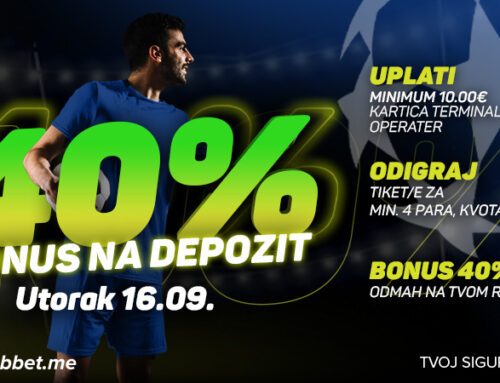 40% BONUS NA DEPOZIT – SPORT
