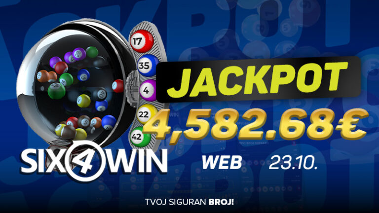 NOVI SIX4WIN JACKPOT – 4,582€