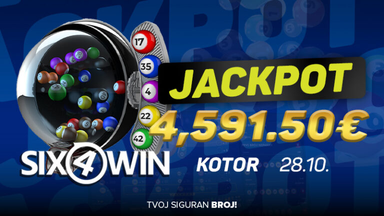 U KOTORU OSVOJEN SIX4WIN JACKPOT!