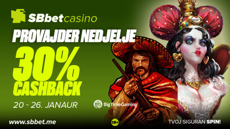 Provajder nedjelje – CASHBACK 30%!