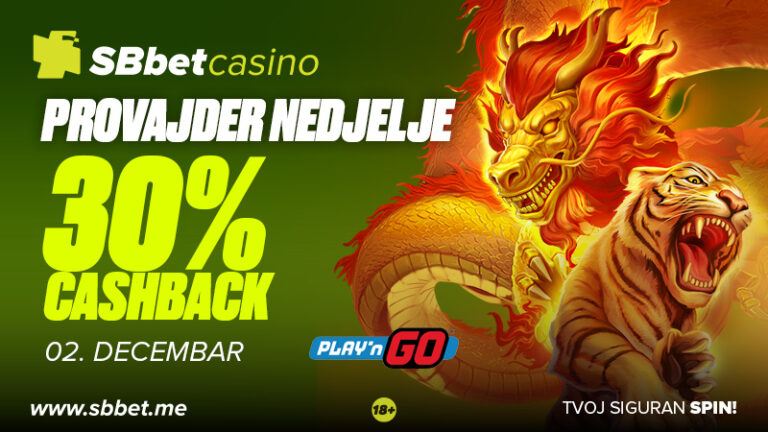 Provajder nedjelje – CASHBACK 30%!
